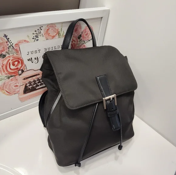 🖤Vintage Y2K Coach D3J-7441 Nylon & Leather Trim Adjustable Backpack 🖤 - Picture 3 of 16